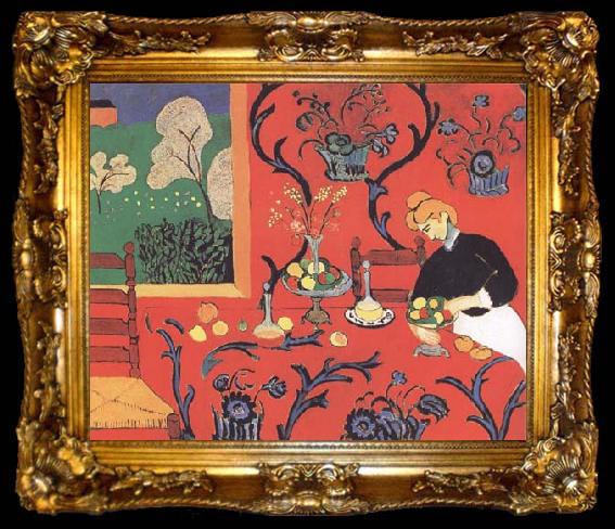 framed  Henri Matisse Harmony in Red-The Red Dining Table (mk35), ta009-2